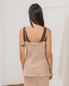 BASERANGE 25 Spring/Summer France Linen Vest Camisole BAS-TODY-LI-SU25-STILL BROWN